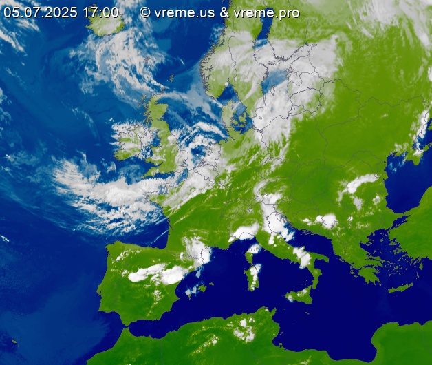 Oblačnost Evropa