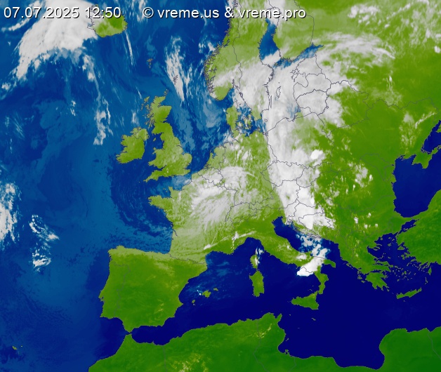 Oblačnost Evropa