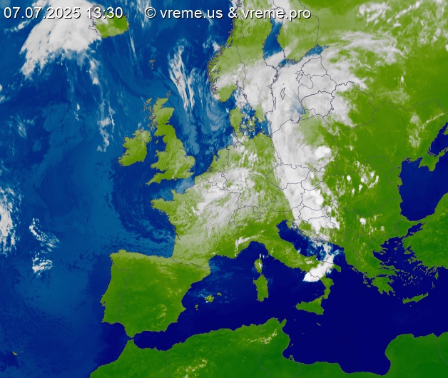 Oblačnost Evropa