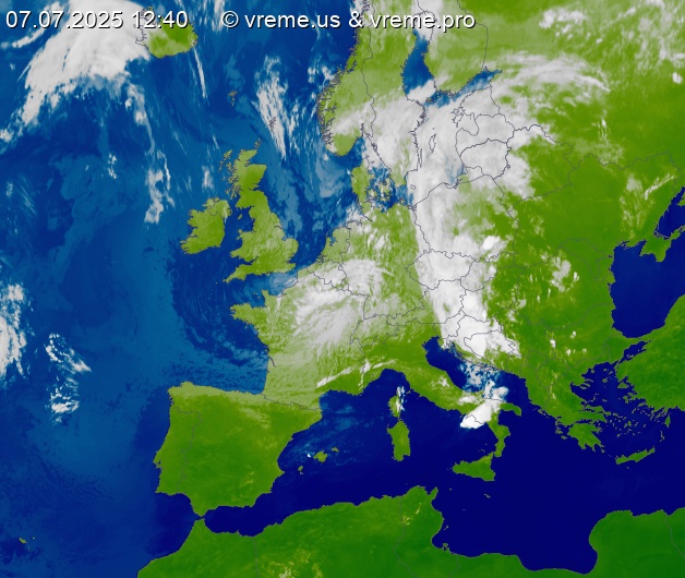 Oblačnost Evropa