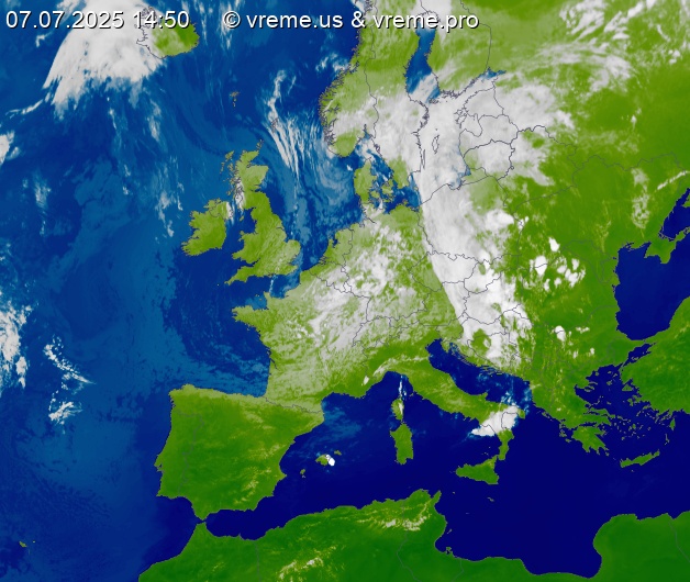 Oblačnost Evropa