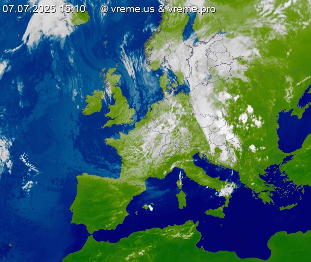 Oblačnost Evropa