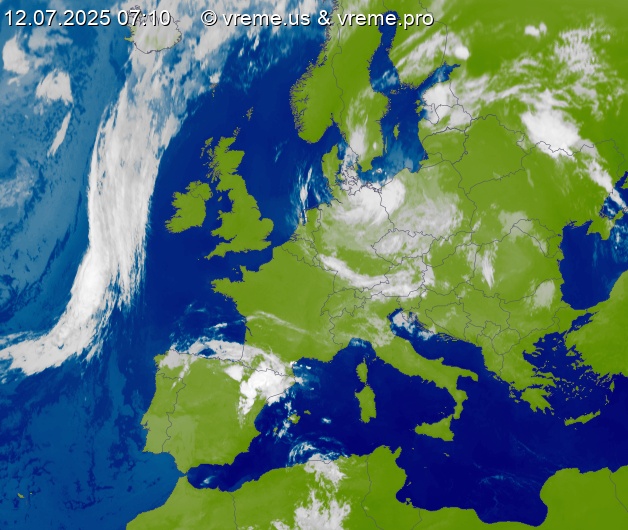 Oblačnost Evropa