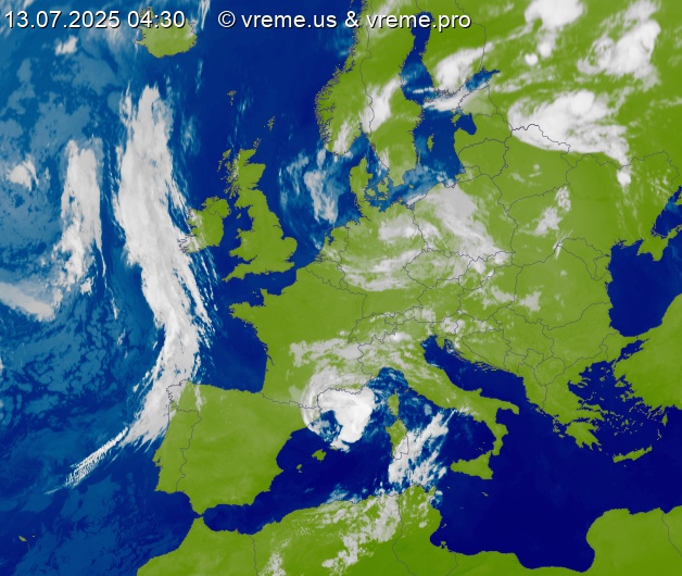 Oblačnost Evropa