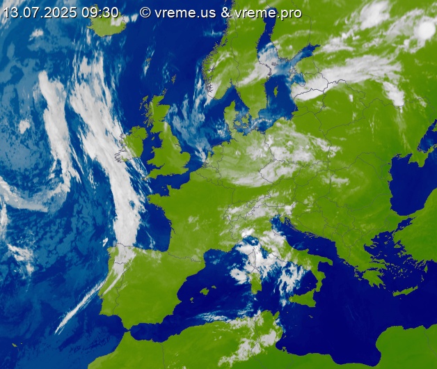 Oblačnost Evropa