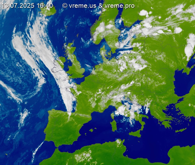 Oblačnost Evropa