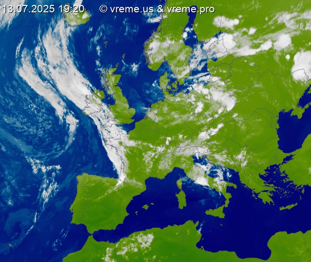 Oblačnost Evropa