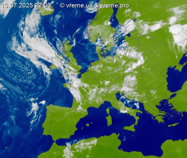 Oblačnost Evropa