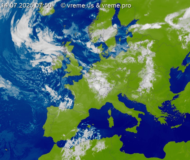 Oblačnost Evropa
