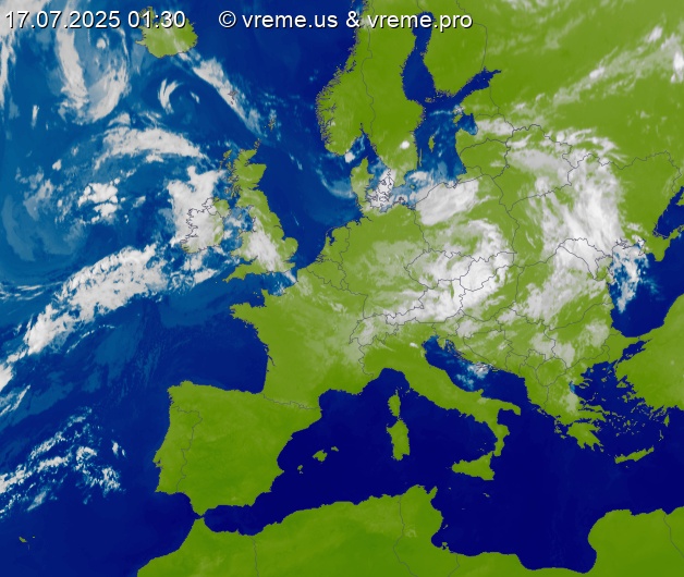 Oblačnost Evropa