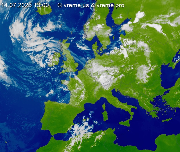 Oblačnost Evropa