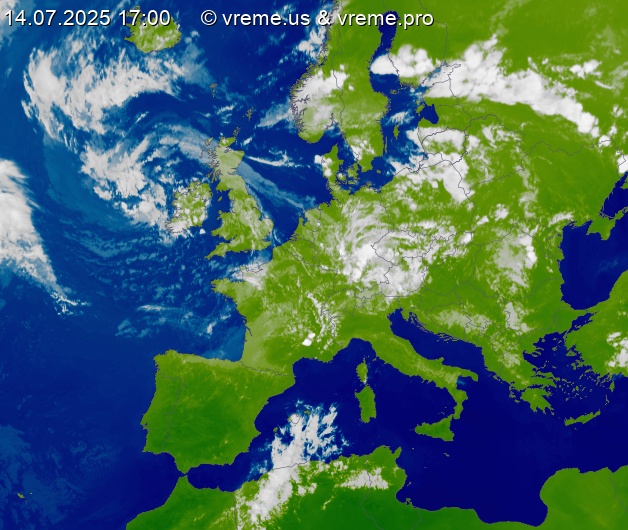 Oblačnost Evropa