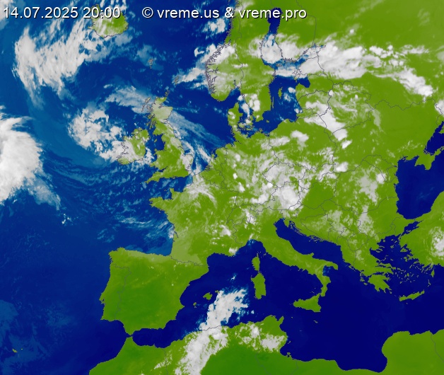 Oblačnost Evropa