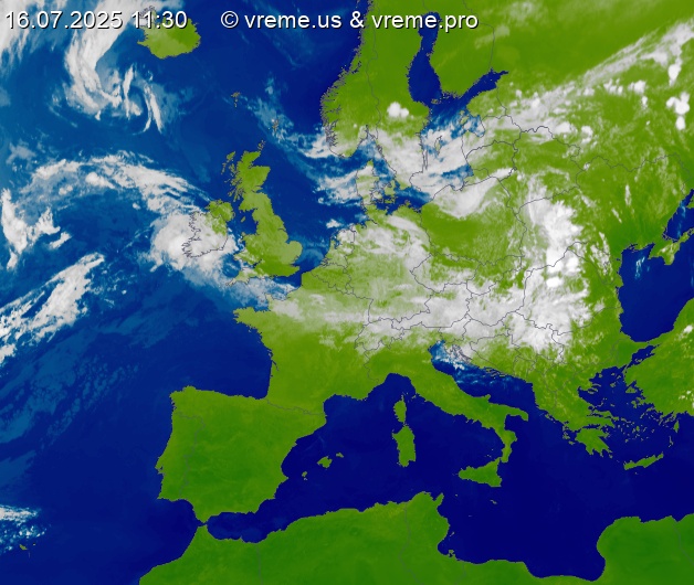 Oblačnost Evropa