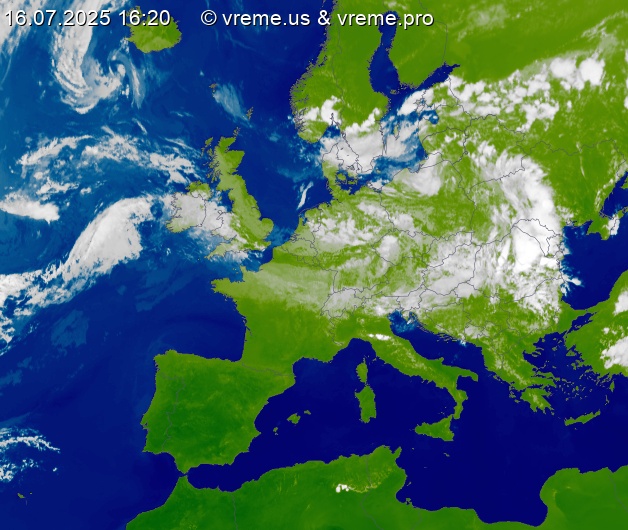 Oblačnost Evropa