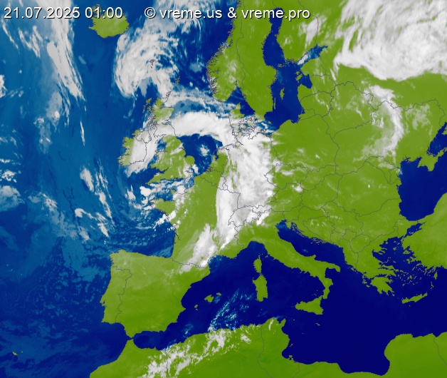Oblačnost Evropa