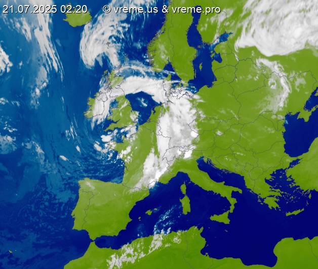 Oblačnost Evropa