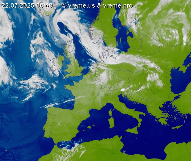 Oblačnost Evropa