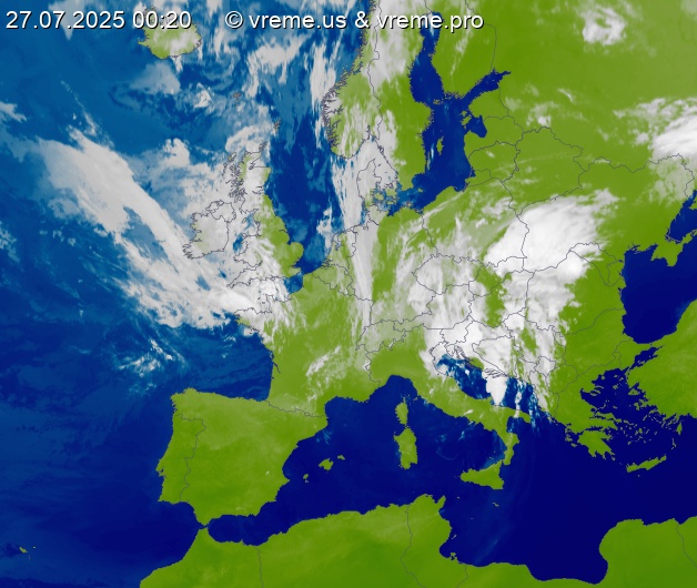Oblačnost Evropa
