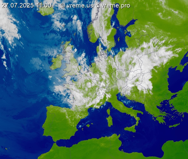 Oblačnost Evropa
