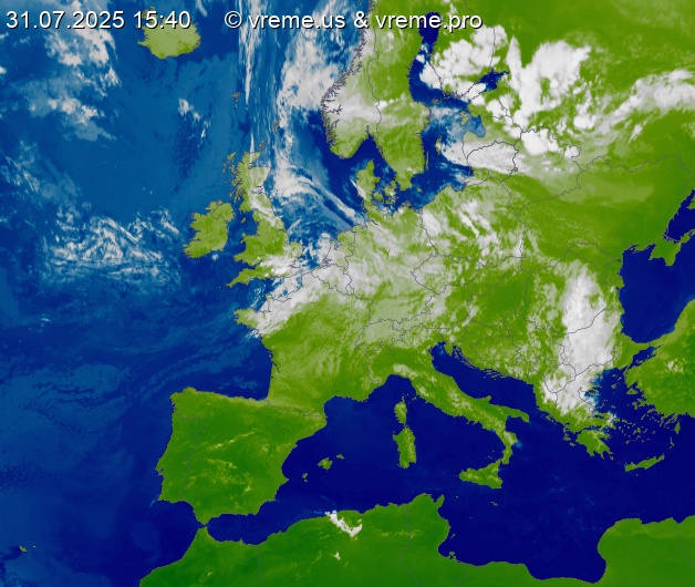 Oblačnost Evropa