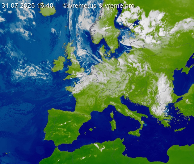 Oblačnost Evropa