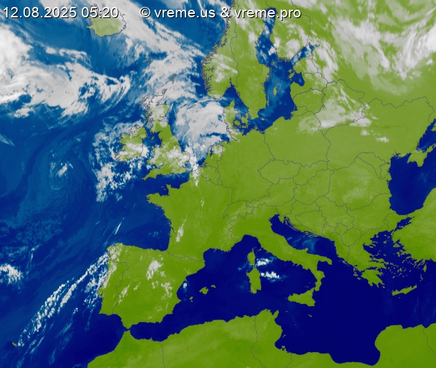 Oblačnost Evropa
