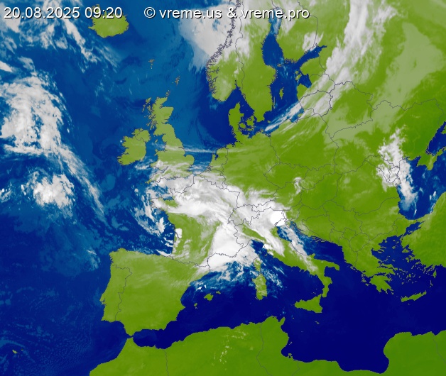 Oblačnost Evropa