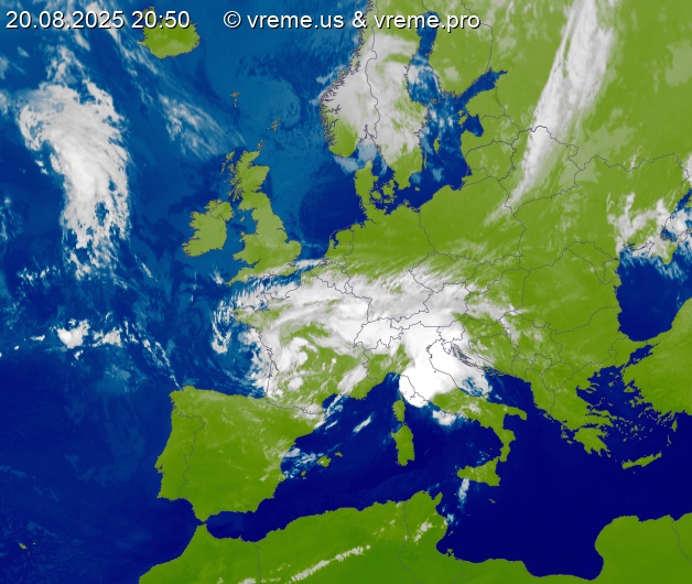 Oblačnost Evropa