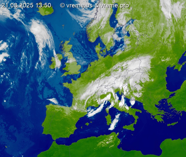 Oblačnost Evropa