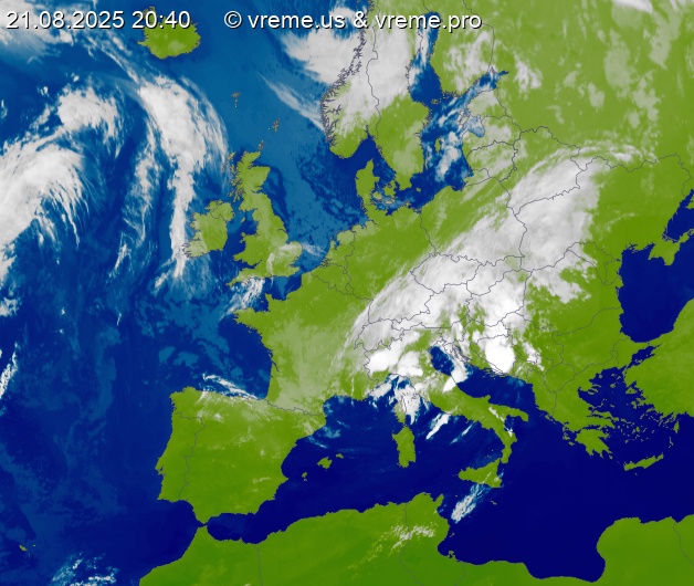 Oblačnost Evropa