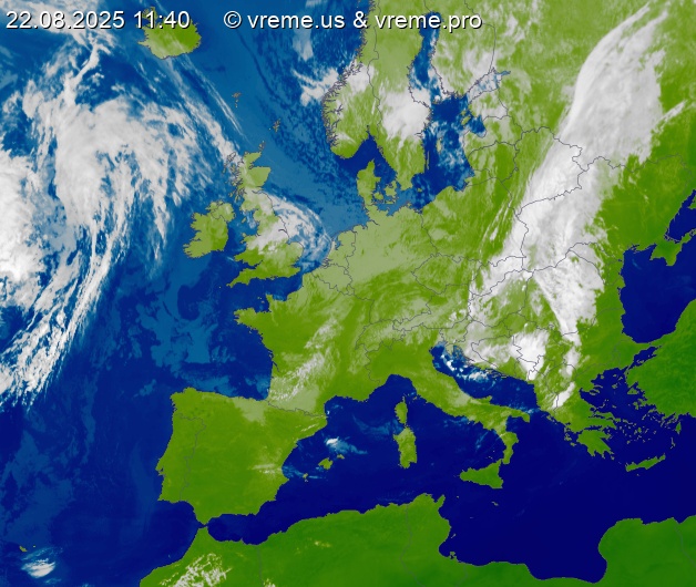 Oblačnost Evropa