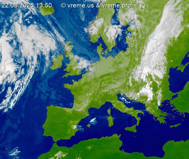 Oblačnost Evropa