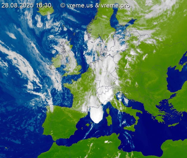 Oblačnost Evropa