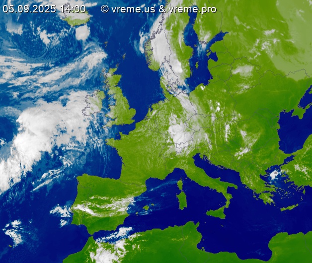 Oblačnost Evropa
