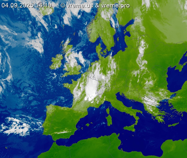 Oblačnost Evropa
