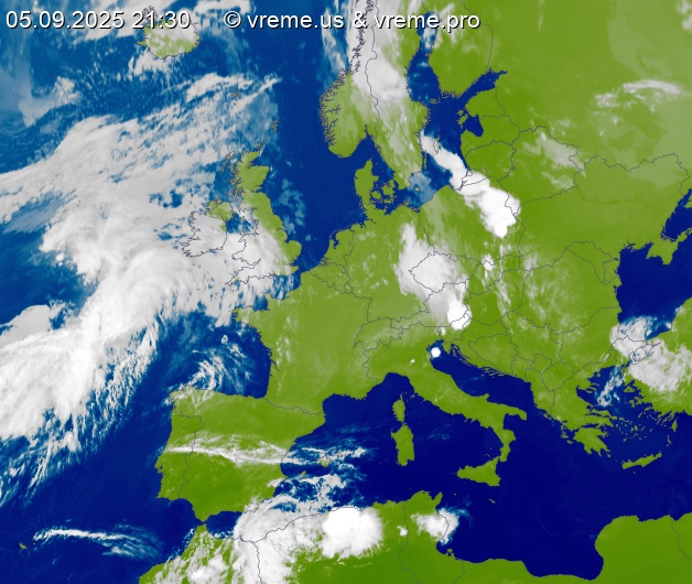 Oblačnost Evropa