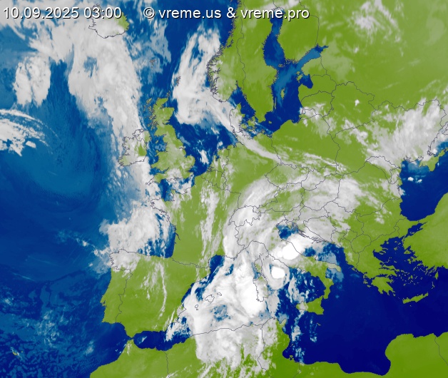 Oblačnost Evropa