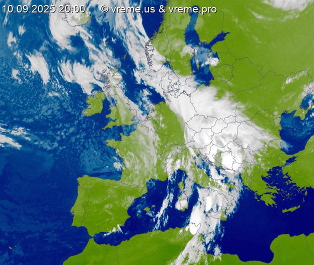 Oblačnost Evropa