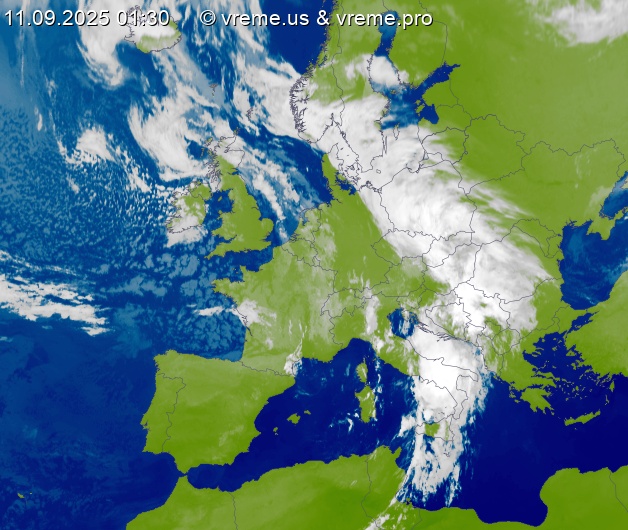Oblačnost Evropa