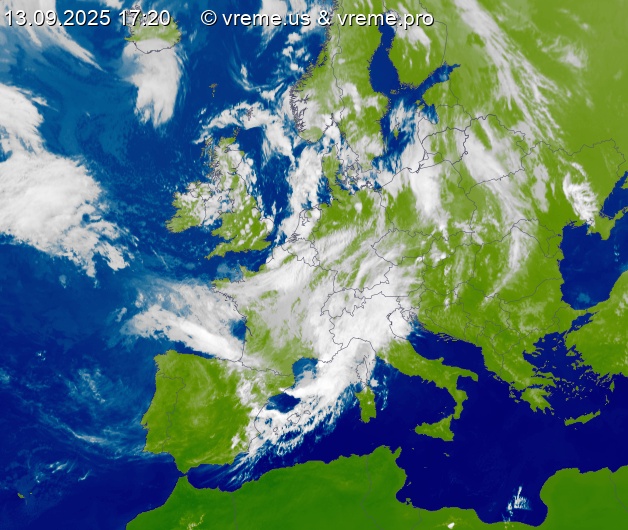 Oblačnost Evropa