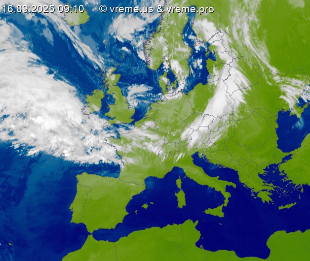 Oblačnost Evropa