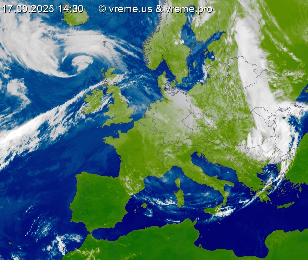 Oblačnost Evropa