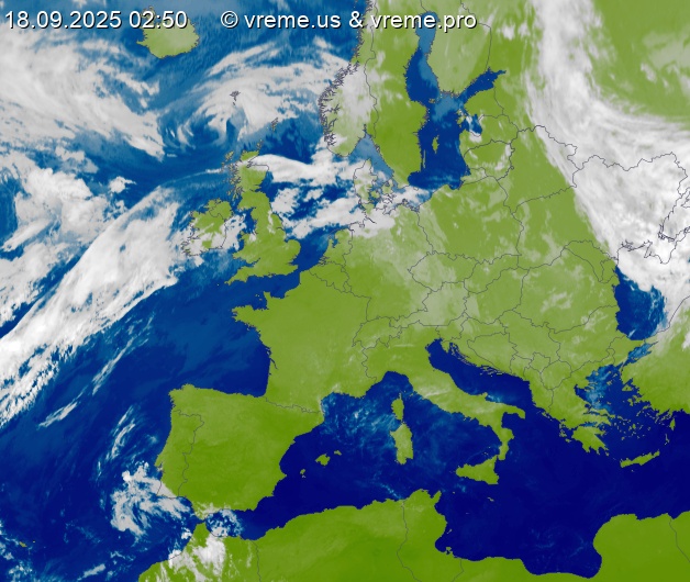 Oblačnost Evropa