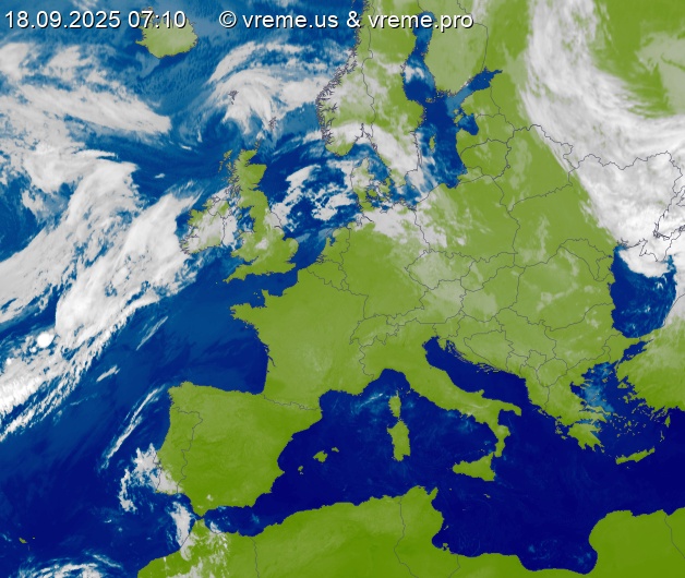 Oblačnost Evropa