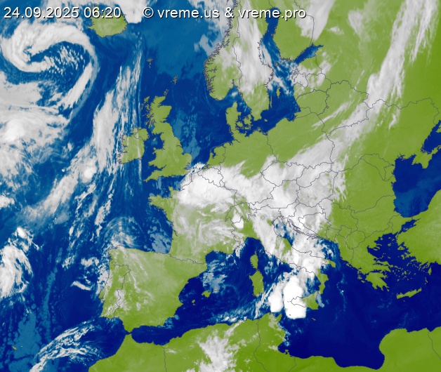 Oblačnost Evropa