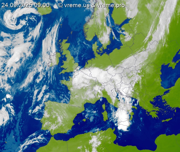 Oblačnost Evropa
