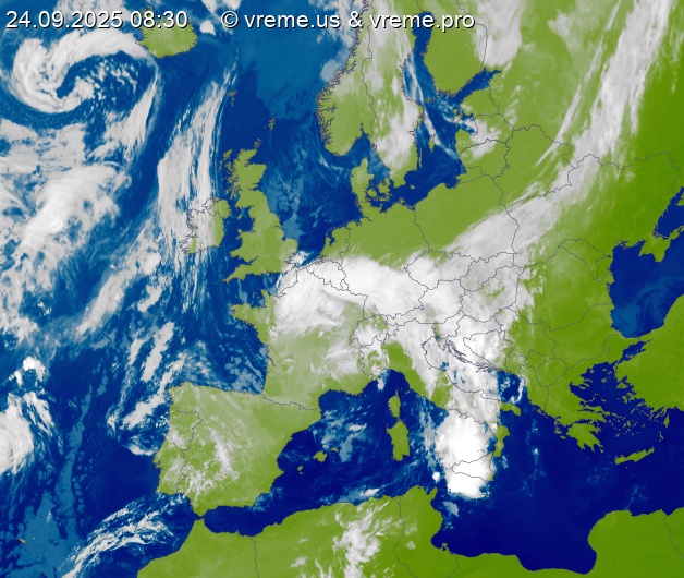 Oblačnost Evropa