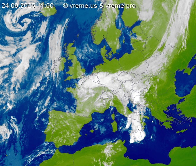 Oblačnost Evropa