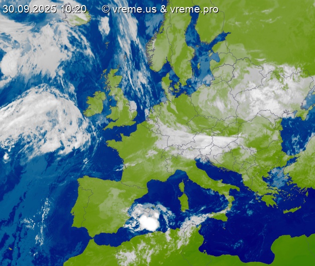 Oblačnost Evropa